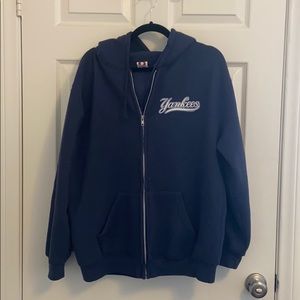 Yankees Zip Up Hoodie Sweatshirt Navy